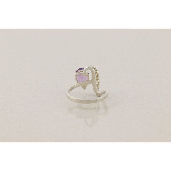 Sterling Silver Natural Purple Amethyst Ring Size 7 1/2 - Picture 6 of 9
